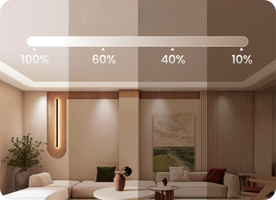 yeelight lighting color intensity change