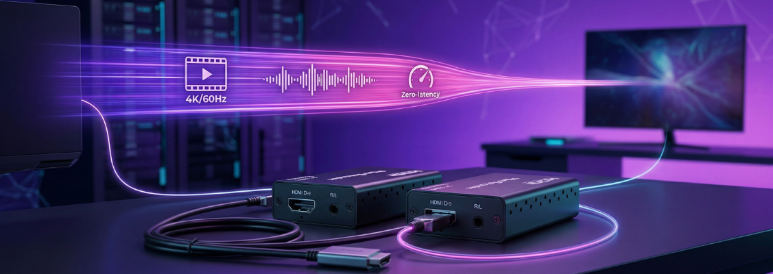 HDMI to fiber optic converter