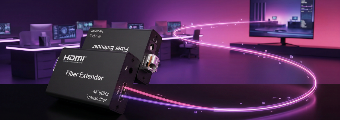 HDMI to fiber optic converter