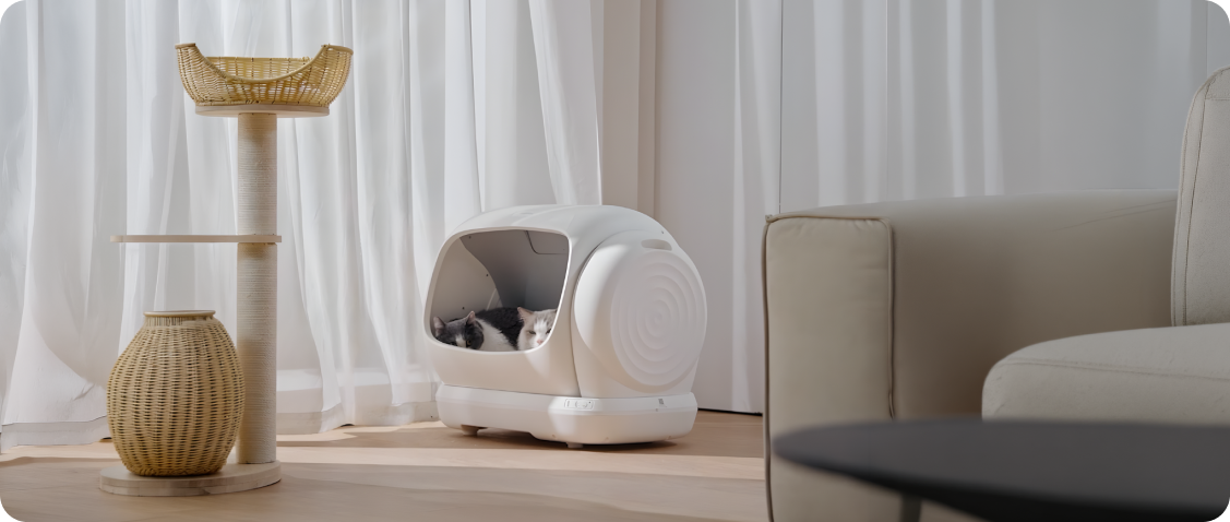 self-cleaning smart home litter box