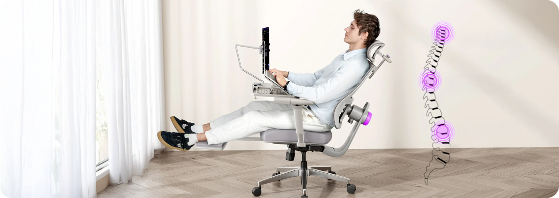 Spacetronik LUMBO ergonomic chair – backrest, armrest, and lumbar support adjustment