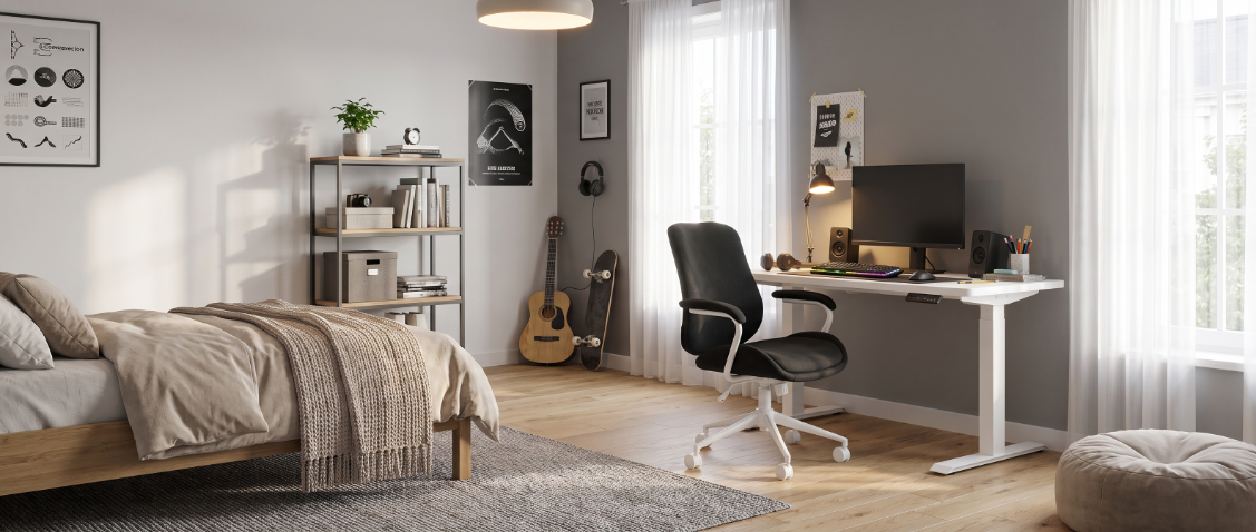 Elegant gray velour swivel chair Spacetronik Retto as a modern desk chair for a teenager and a stylish chair for a beauty salon