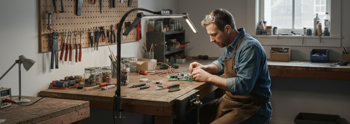 lampa bezcieniowa kreslarska biurkowa glow