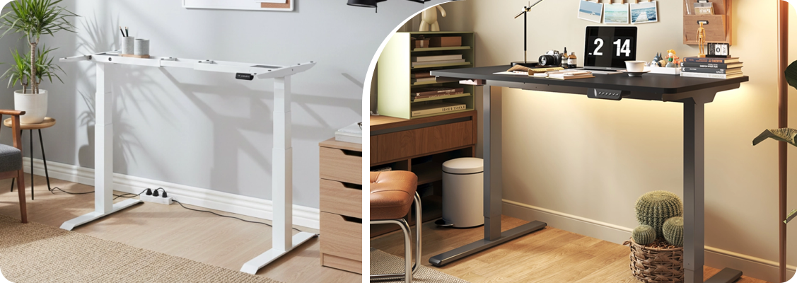 Dual-motor electric desk frame 2 segments Spacetronik – stability and speed for demanding users