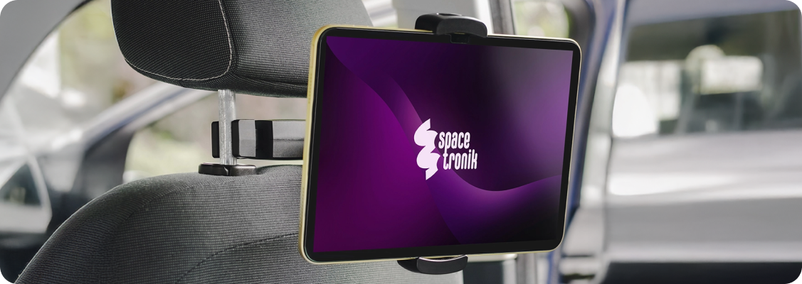 Modern car phone holder on the dashboard stability and driving safety
