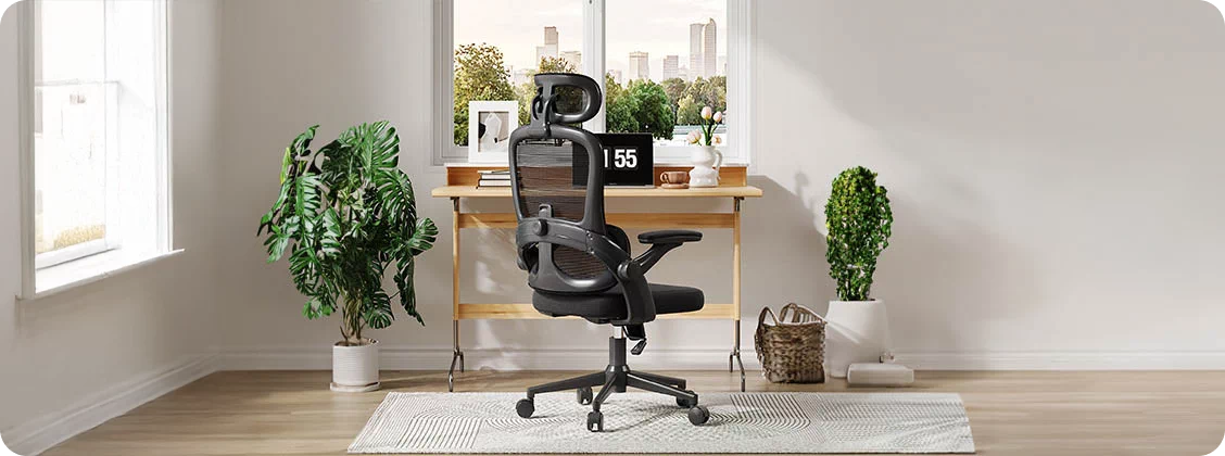 Czarny fotel ergonomiczny siatkowy