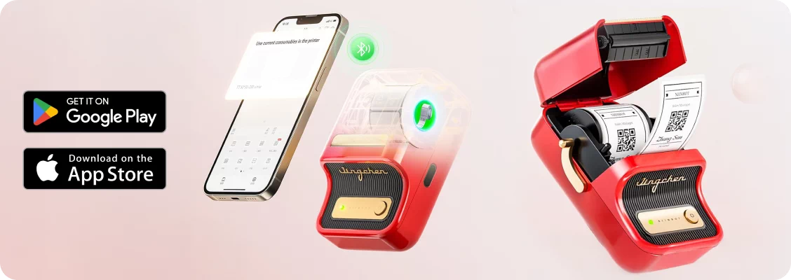 Termiczna drukarka etykiet Niimbot sterowana przez aplikację