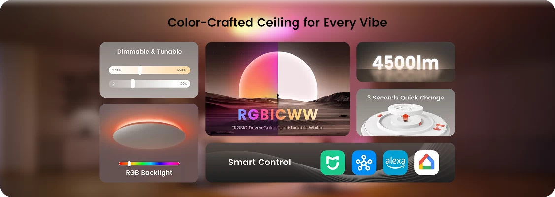Oświetlenie SmartHome z aplikacją, zdalnym sterowaniem i regulacją barw
