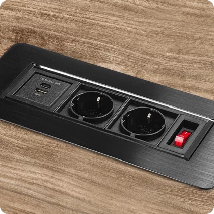 Gniazda meblowe wpuszczane w blat