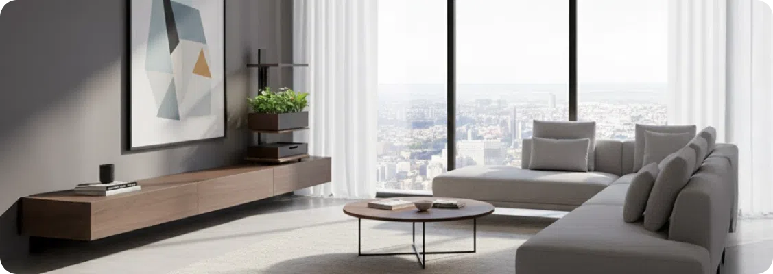 donice na stojakach w nowoczesnym wnętrzu