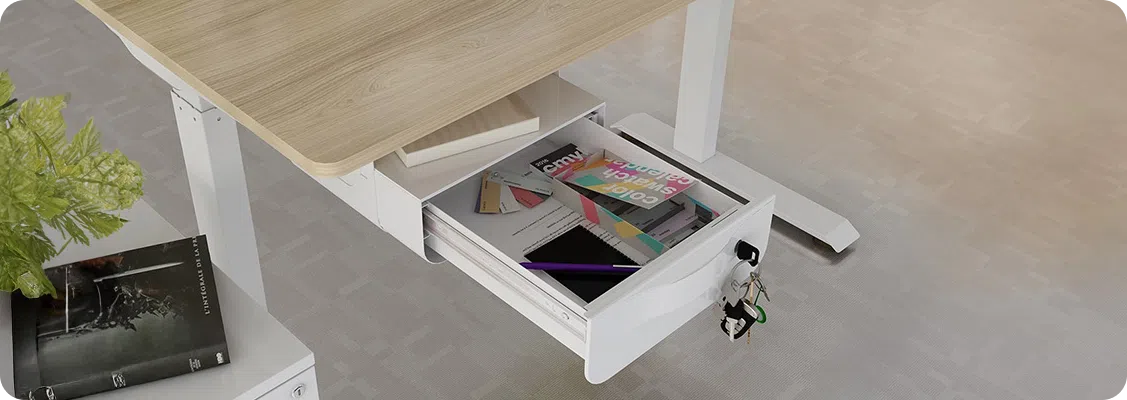 Unterschrank unter der Tischplatte