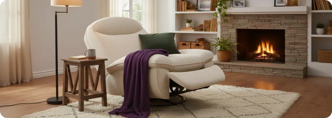 fotel elektryczny bezowy