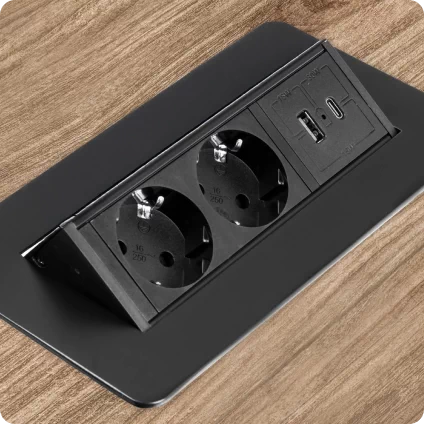 Gniazda zasilające do biurka