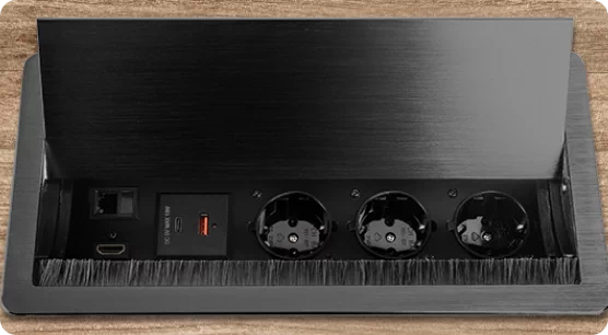 Gniazda zasilające do biurka