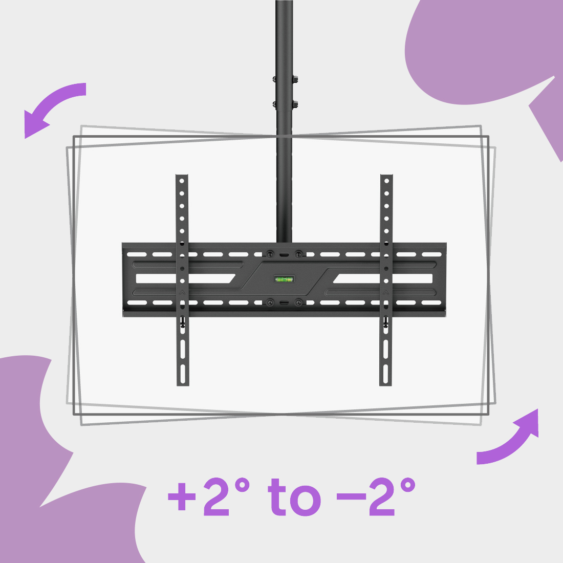 Uchwyt sufitowy TV z systemem ukrywania kabli
