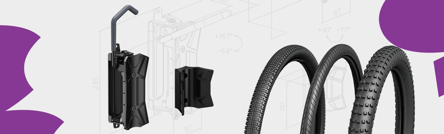 Obrotowy wieszak ścienny na rower Spacetronik SPG141B z mechanizmem swivel