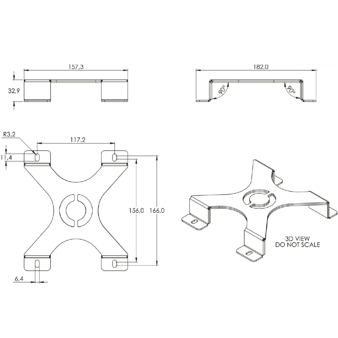Poynting BRKT-75 uchwyt montażowy powierzchniowy kompatybilny z antenami SWIRL-CPE