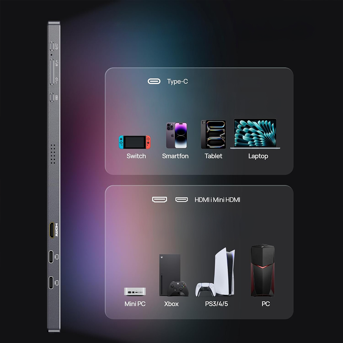 monitor USB-C mini HDMI ARZOPA Z3FC