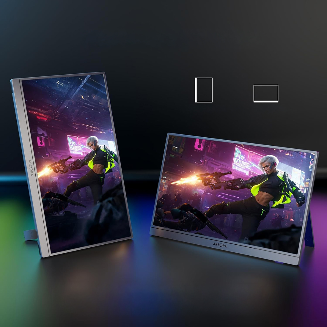 monitor pionowy i poziomy z regulacją kąta ARZOPA Z3FC