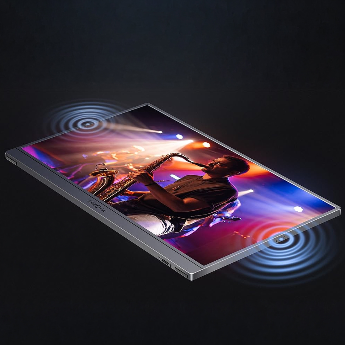 monitor przenośny ARZOPA Z3FC z głośnikami stereo