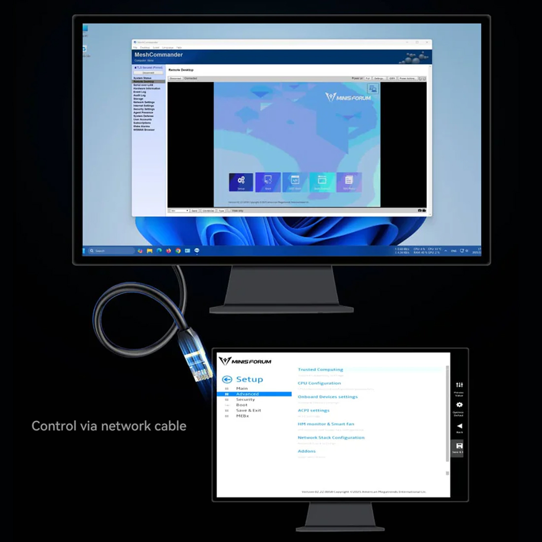 Minisforum MS-02 Ultra Intel vPro KVM BIOS zdalne zarządzanie