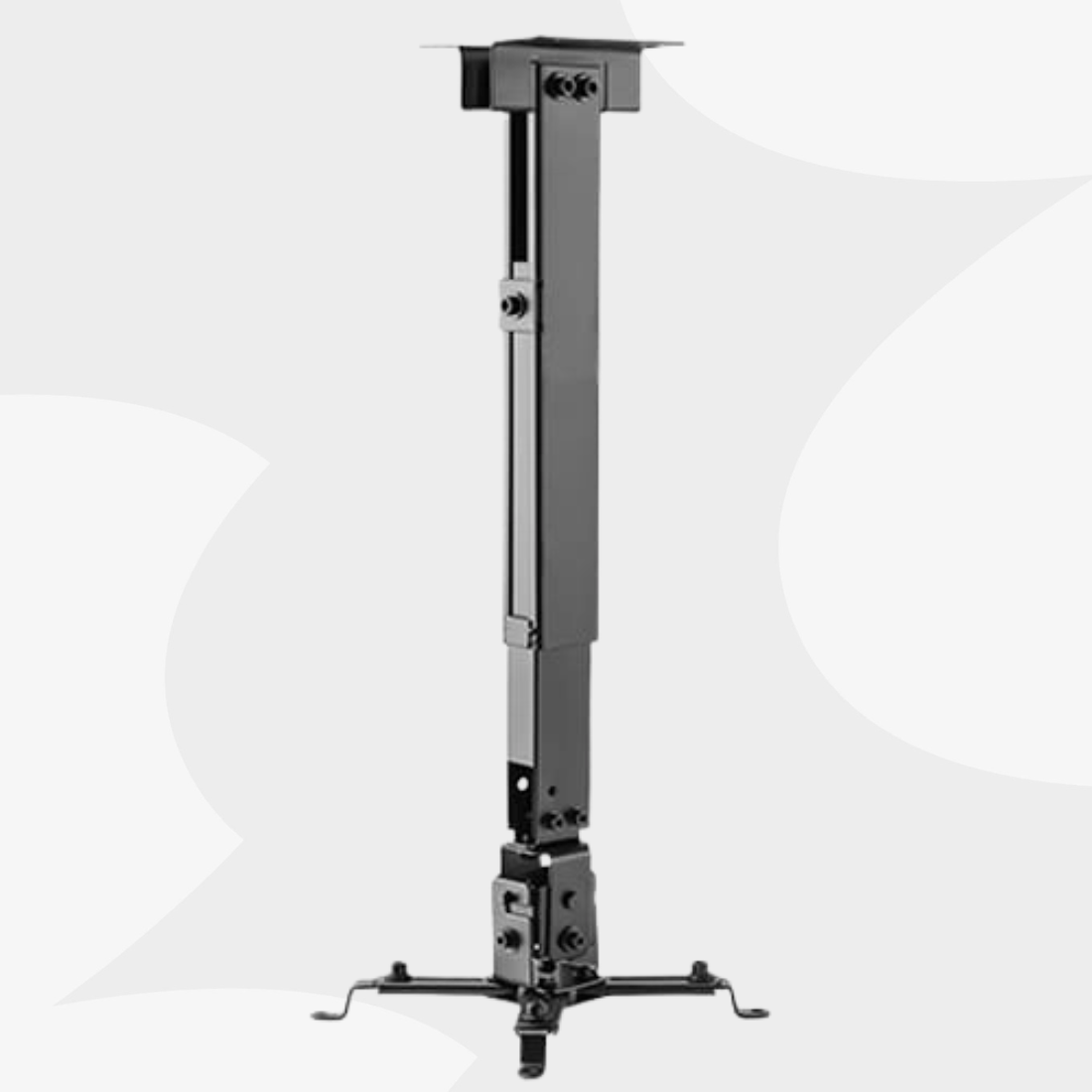 Czarny uchwyt ścienno sufitowy do projektora SPA-P01B z regulacją