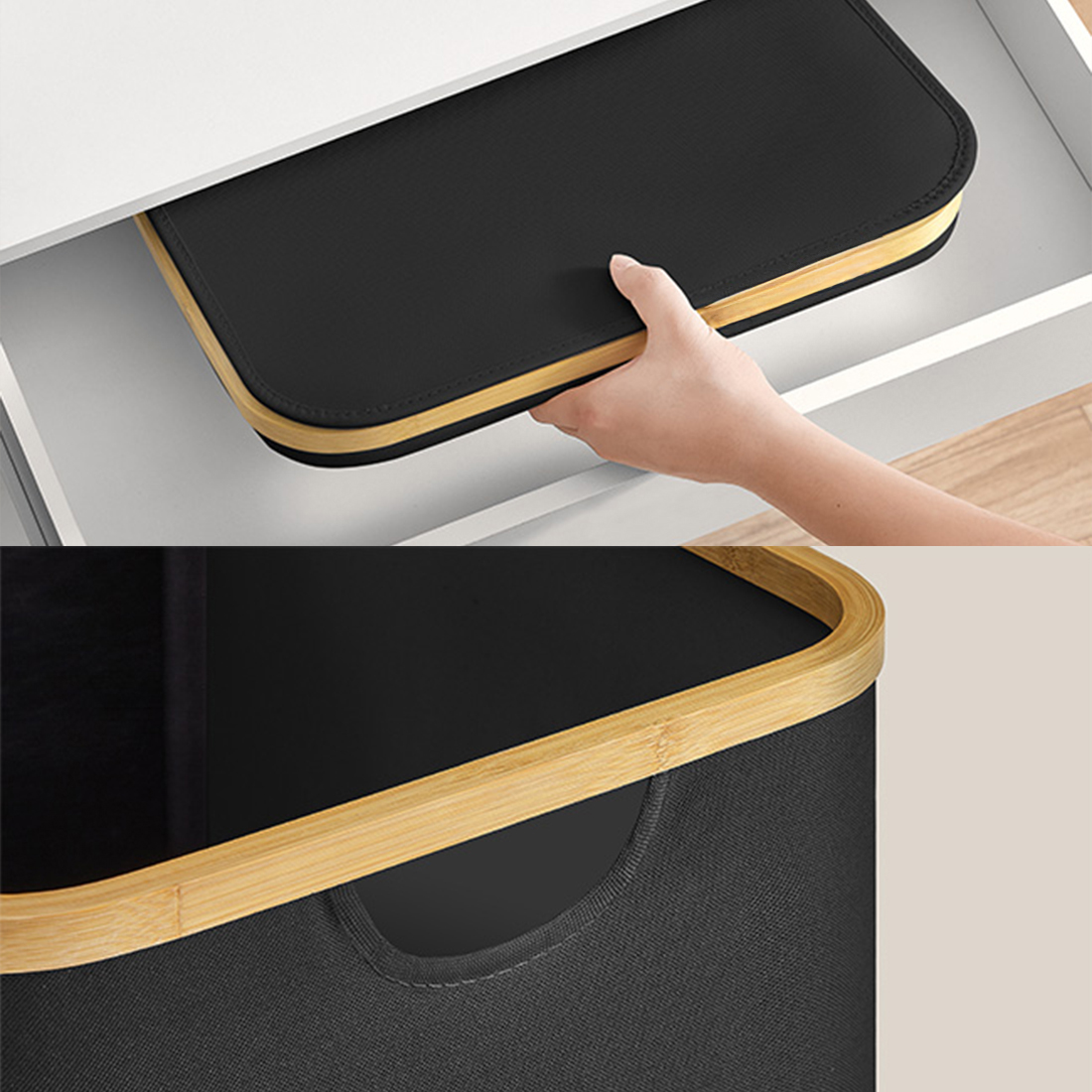 Składany kosz na pranie Spacetronik SFFL0012_V1 łatwy montaż