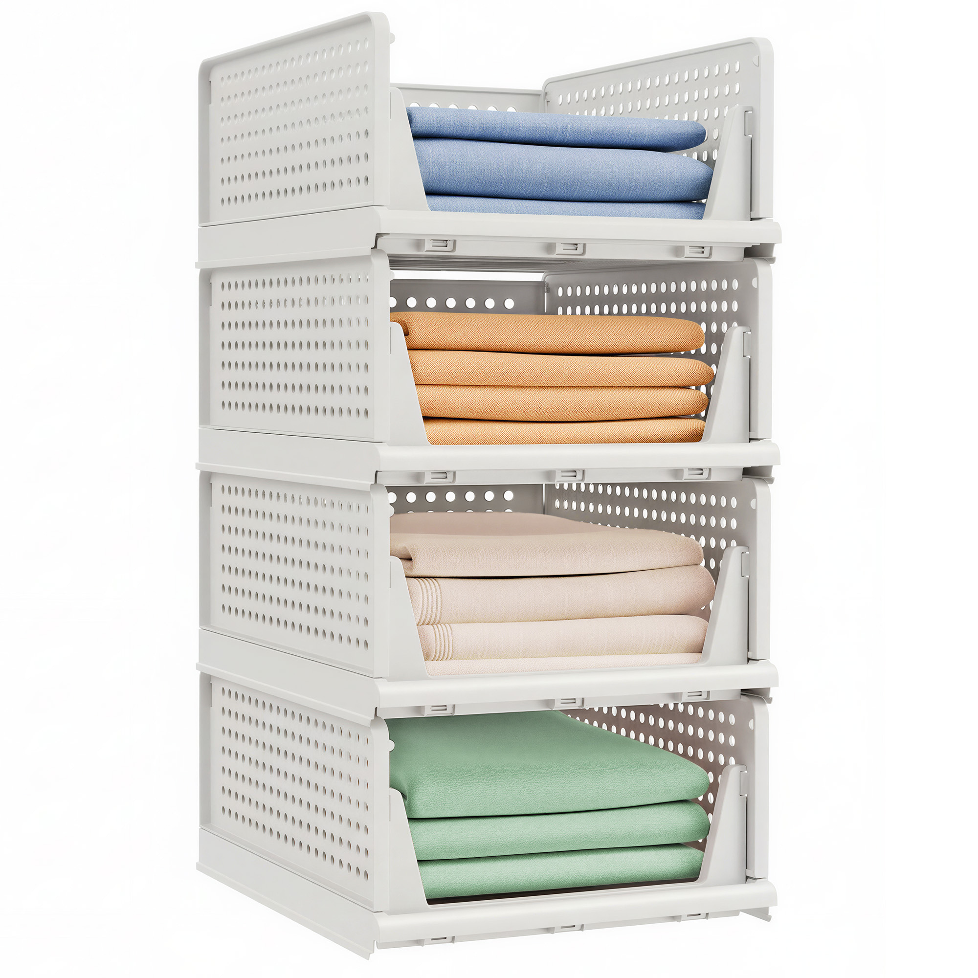 Welcher Organizer für den Schrank? Spacetronik SFFT0420_4 Set aus 4 Körben