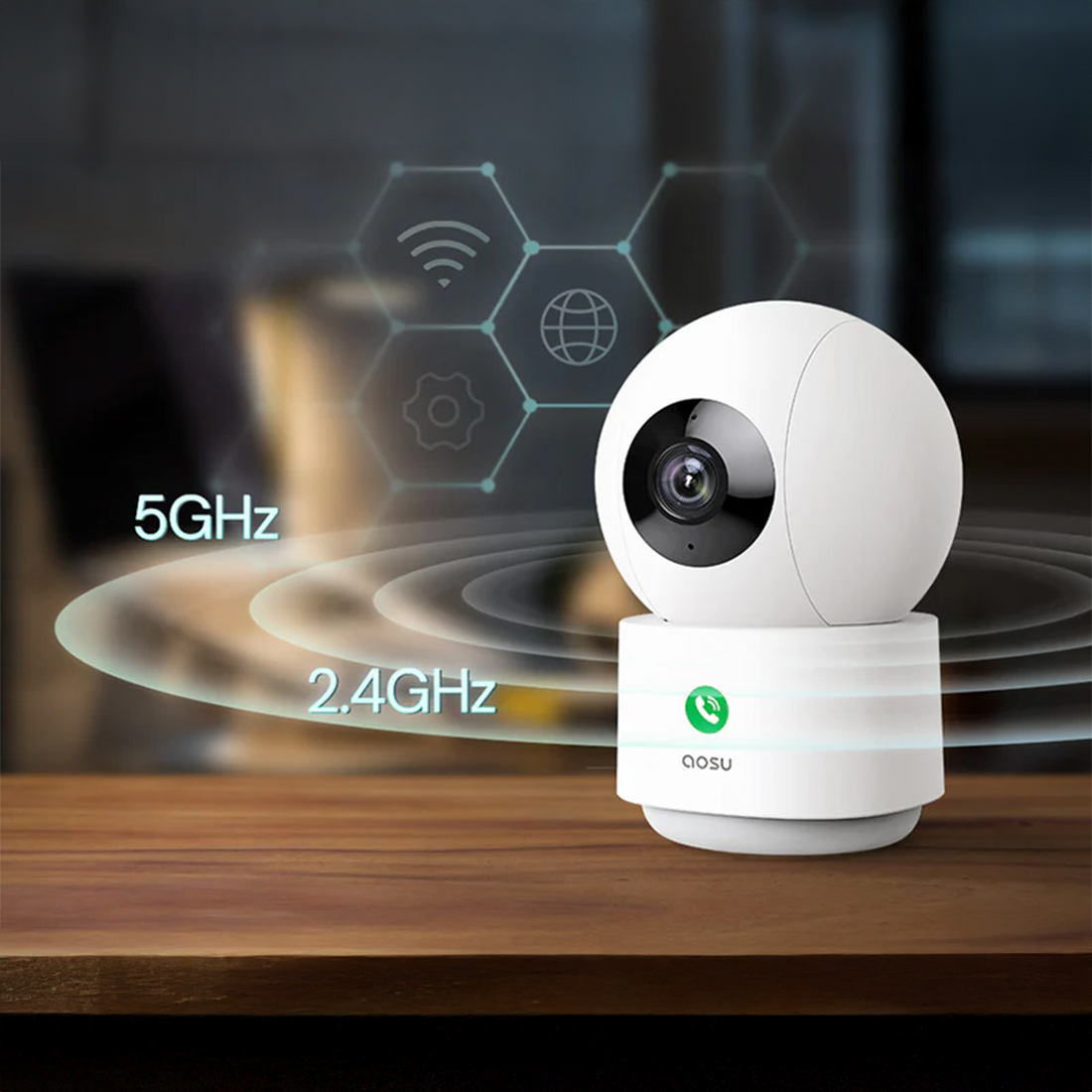 Aosu P1 Wi-Fi 2.4 GHz 5 GHz stabilne połączenie kamera