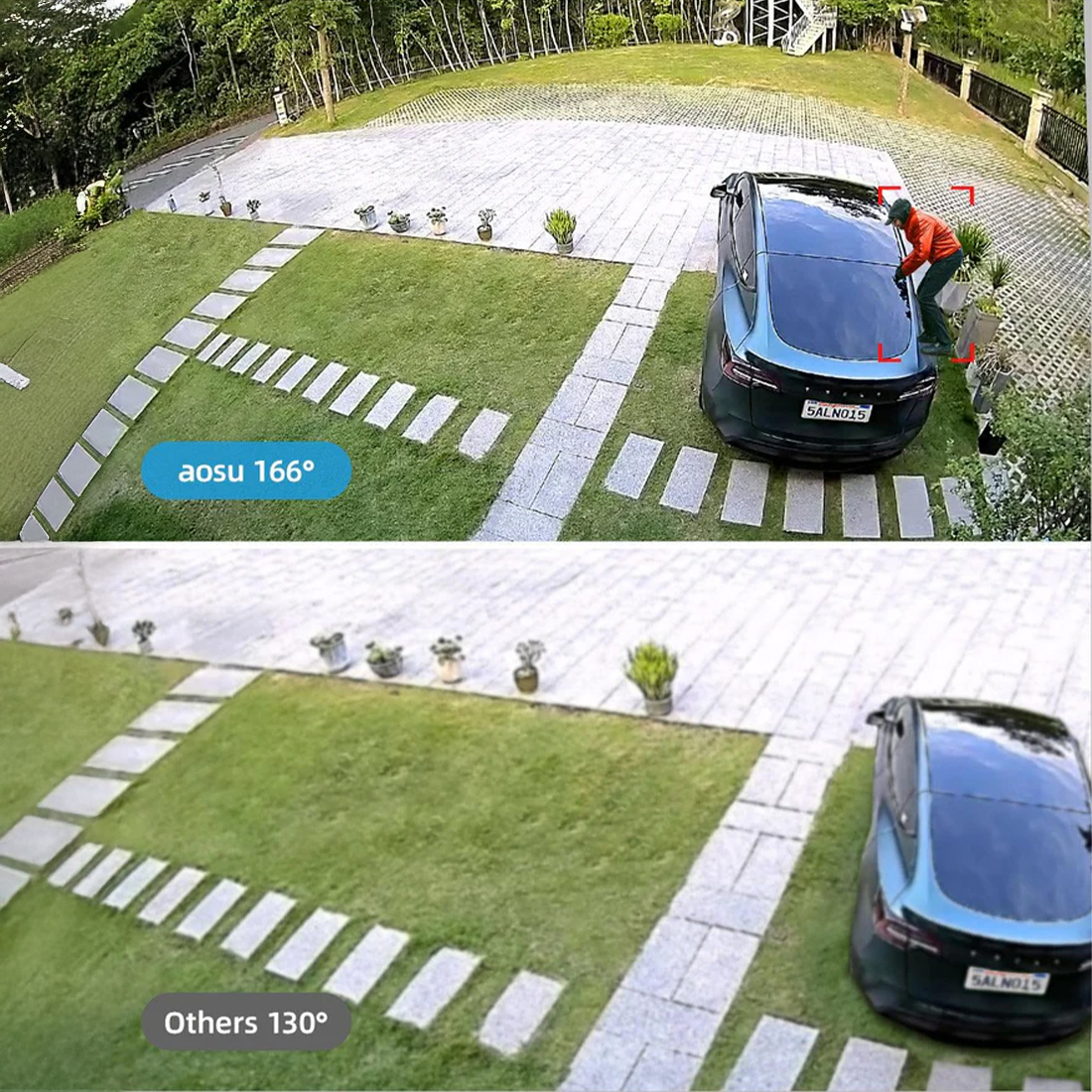 aosu WirelessCam System Pro szeroki kąt widzenia 166 stopni monitoring posesji