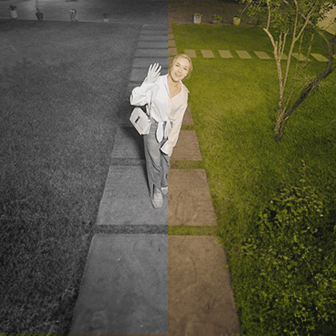 aosu WirelessCam System Pro obraz 2K QHD monitoring dzień i noc kolorowy tryb nocny