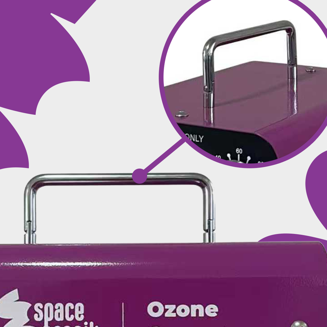 Spacetronik SP-O10 przenośny ozonator, generator ozonu z uchwytem, mobilne ozonowanie, oczyszczanie powietrza w domu, ozonator do samochodu, kompaktowy generator ozonu