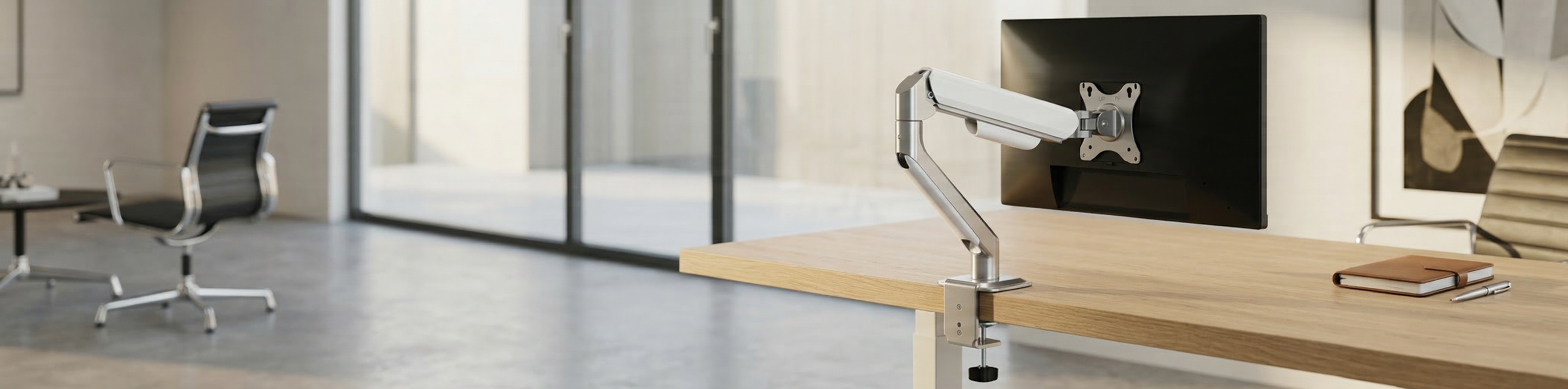 Ergonomiczne ramię do monitora ze sprężyną mechaniczną Spacetronik SPA113S