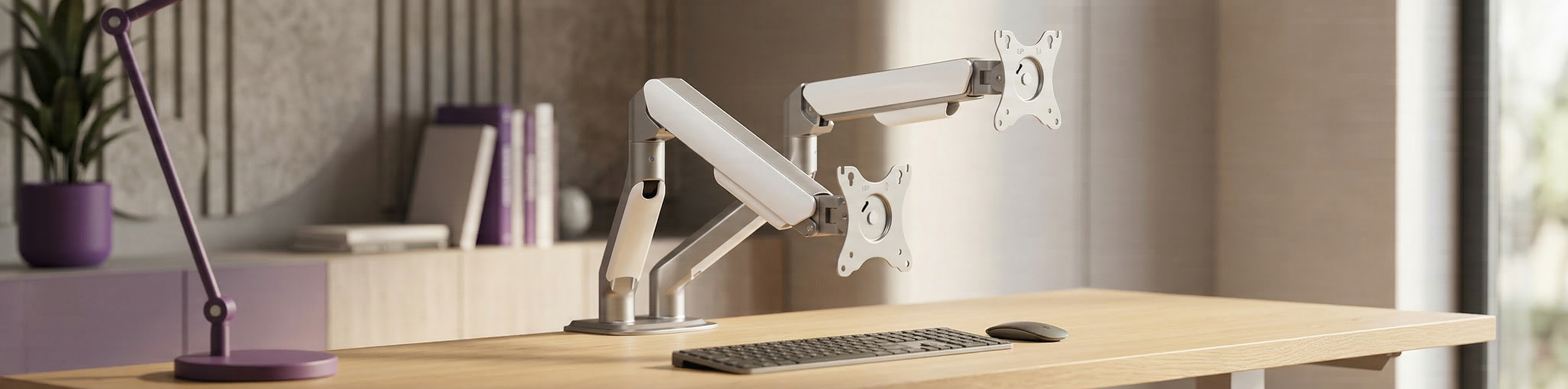 Ergonomiczne podwójne ramię do monitora Spacetronik SPA123S