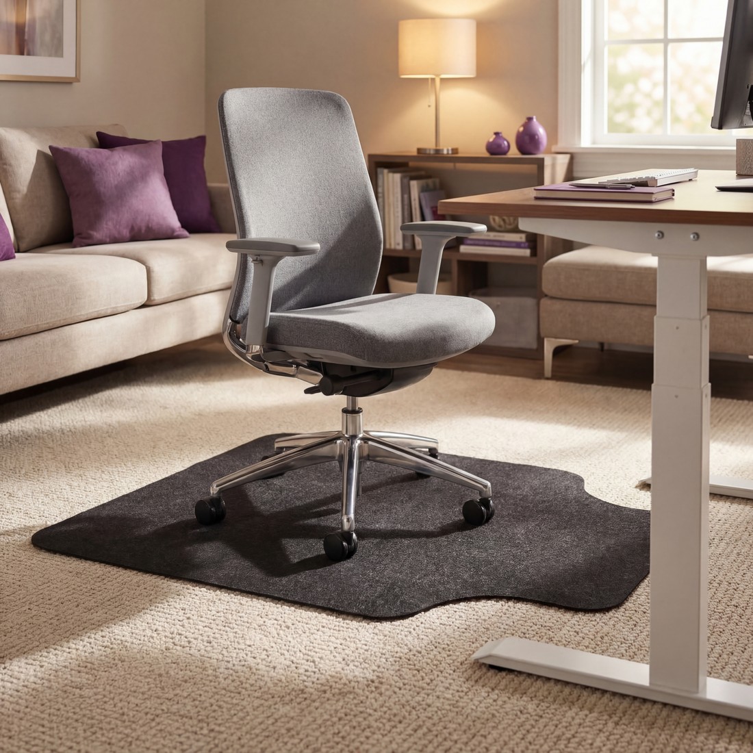 Filzmatte unter den Stuhl für Teppich mit Noppen 120x90