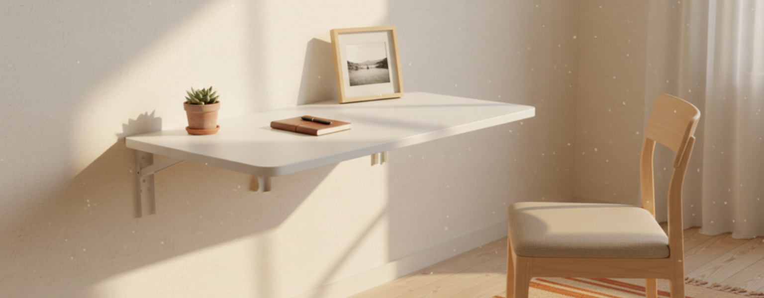 Biurko składane SPB149W – do małych przestrzeni