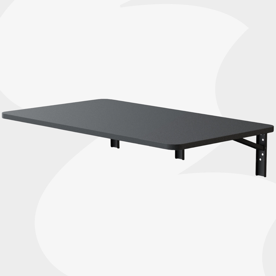 czarne składane biurko ścienne 80x40 cm