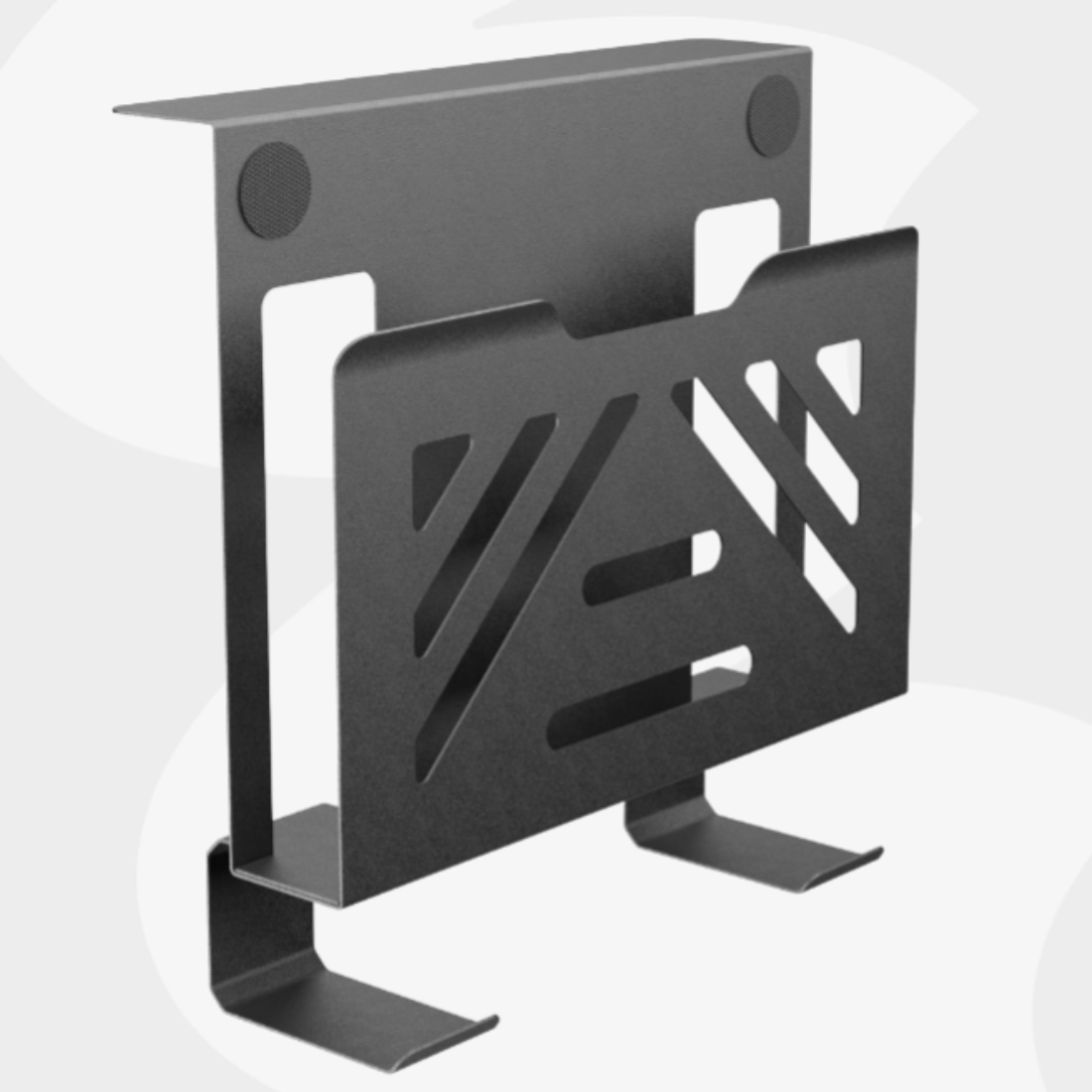 boczny organizer do biurka SPB165B czarny na zacisk stal haczyki na słuchawki