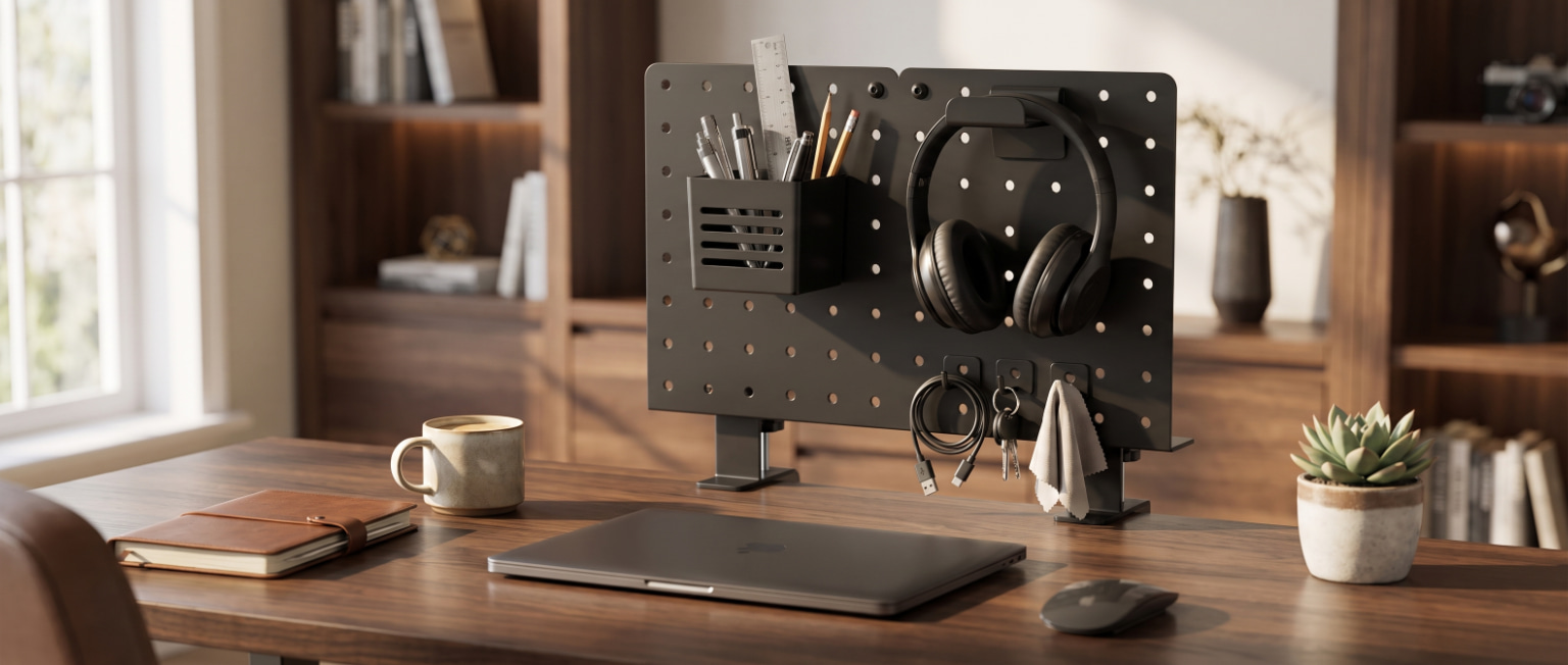 Der beste Schreibtisch-Organizer Spacetronik SPB166B ohne Bohren