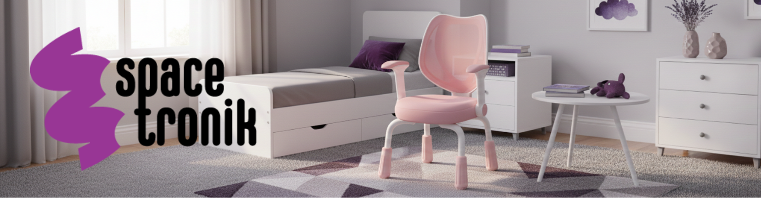 krzesło dziecięce SPC-XD26P różowe regulacja wysokości 88-94 cm składane podłokietniki