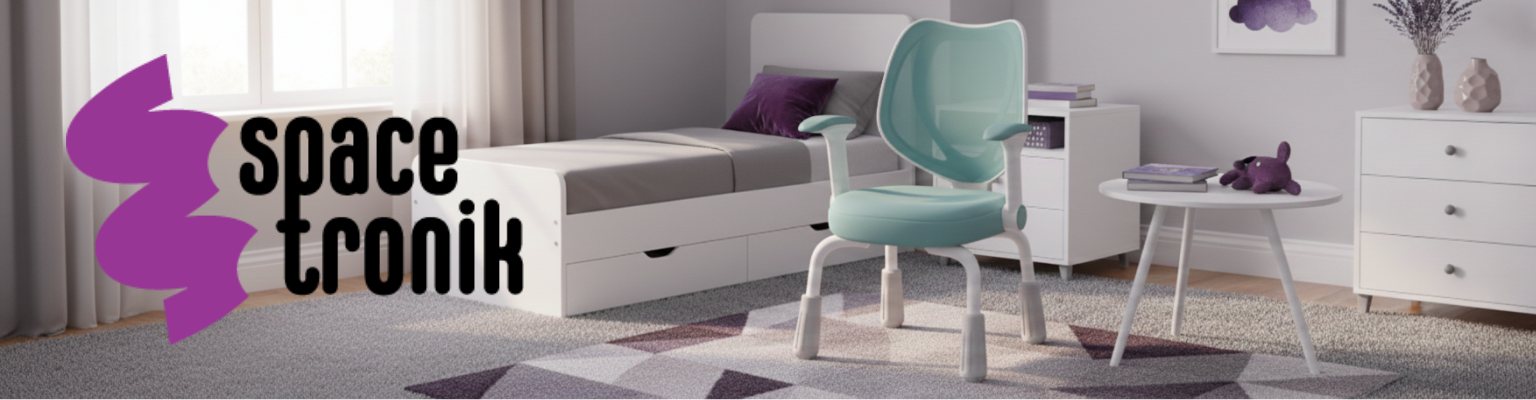 krzesło dziecięce SPC-XD26S niebieskie regulacja wysokości 88-94 cm składane podłokietniki