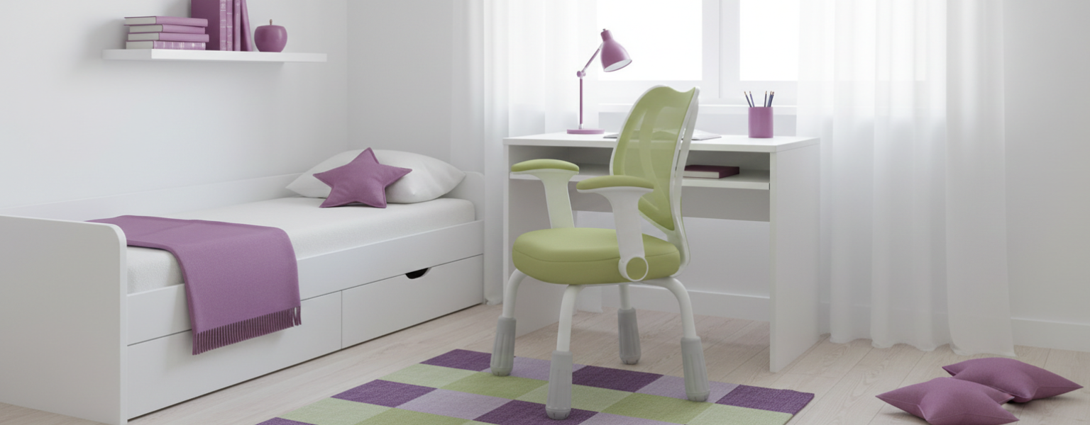 krzesło dziecięce SPC-XD26J zielone regulacja wysokości 88-94 cm składane podłokietniki