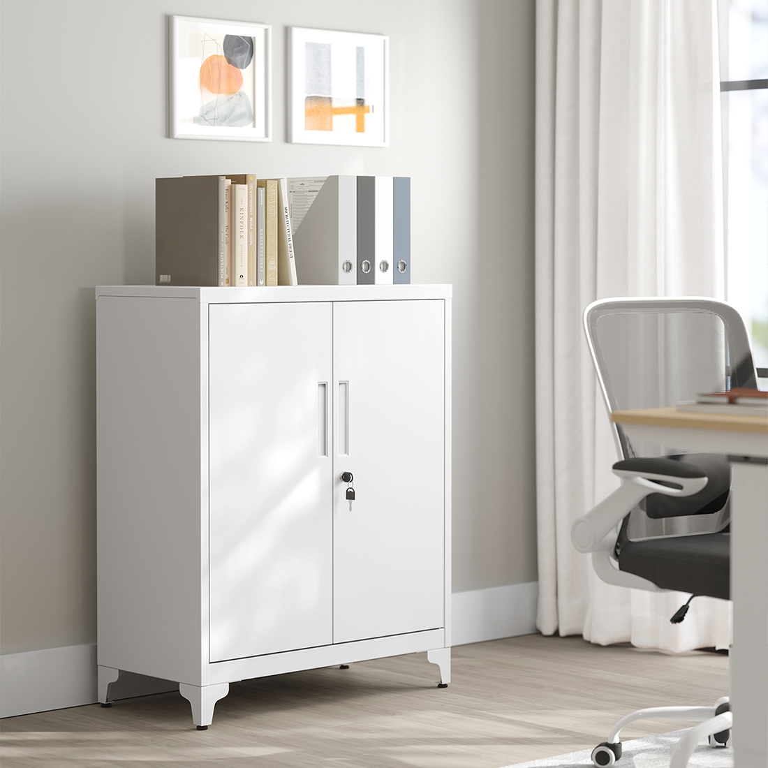 Metalowy zamek premium w szafce Spacetronik SPC160W