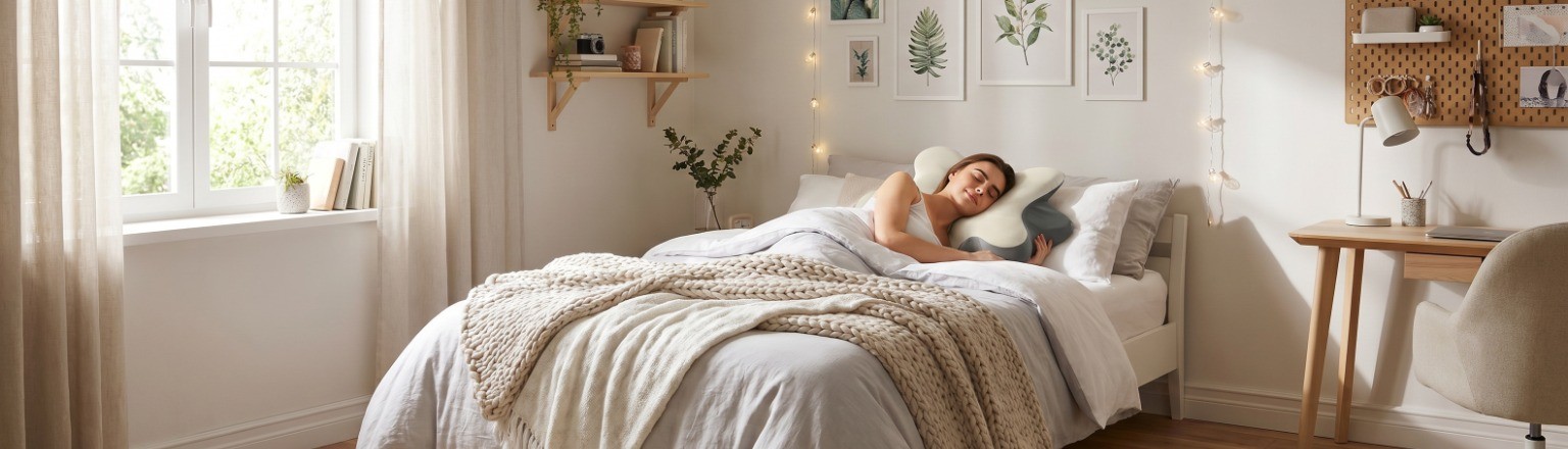Ergonomiczna poduszka ortopedyczna z pianki memory Spacetronik SPE-M18