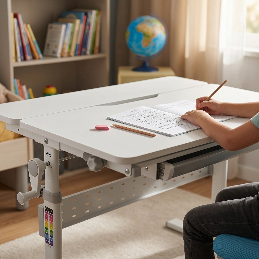 Płaskie ułożenie do pisania