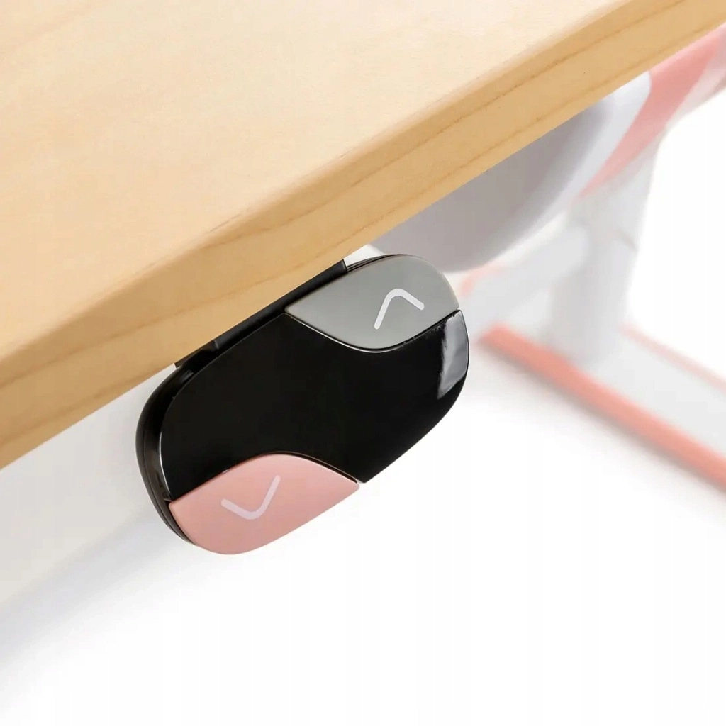 Weißer Kinderschreibtisch Spacetronik mit geräumiger Schublade für Utensilien und Haken für den Rucksack