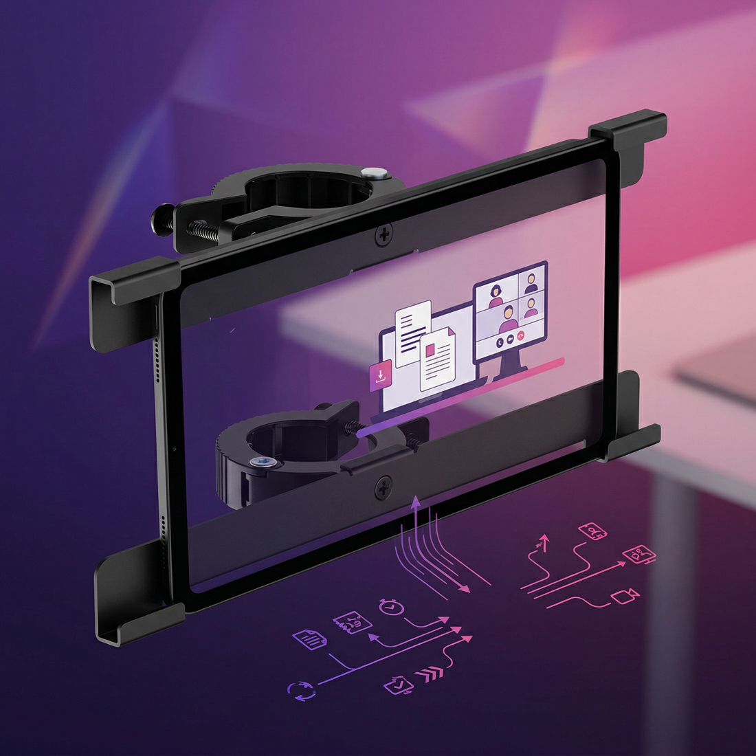 Uchwyt na plakat do stojaka podłogowego na tablet Spacetronik SPP-A02