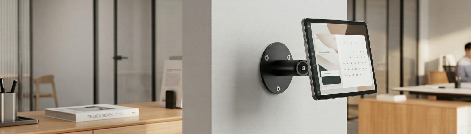 Uniwersalny bezramkowy uchwyt ścienny na tablet SPP129B z zabezpieczeniem antykradzieżowym