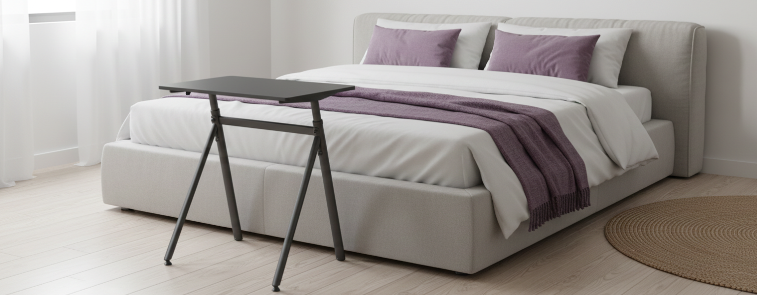 biurko stojące regulowane gazowo SPR-BUDDY-21-MBB 70x50 regulacja 71,6-105,2 cm dźwignia pod blatem siłownik gazowy stal PP płyta wiórowa