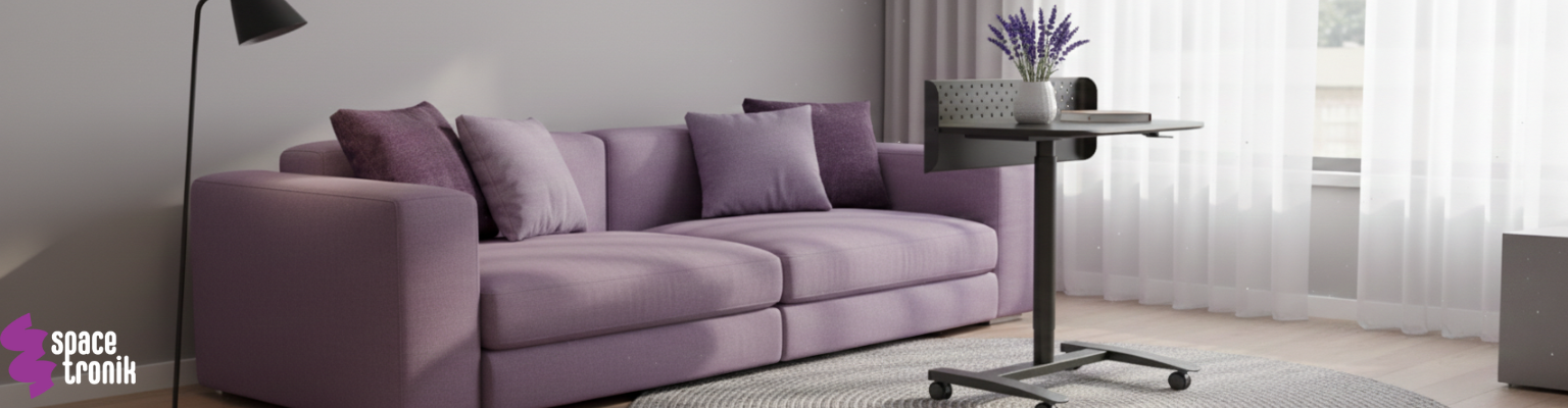 stanowisko robocze regulowane gazowo SPR-BUDDY-22-MBB 70x50 regulacja 66,5-105,1 cm dźwignia siłownik gazowy stal PP płyta wiórowa